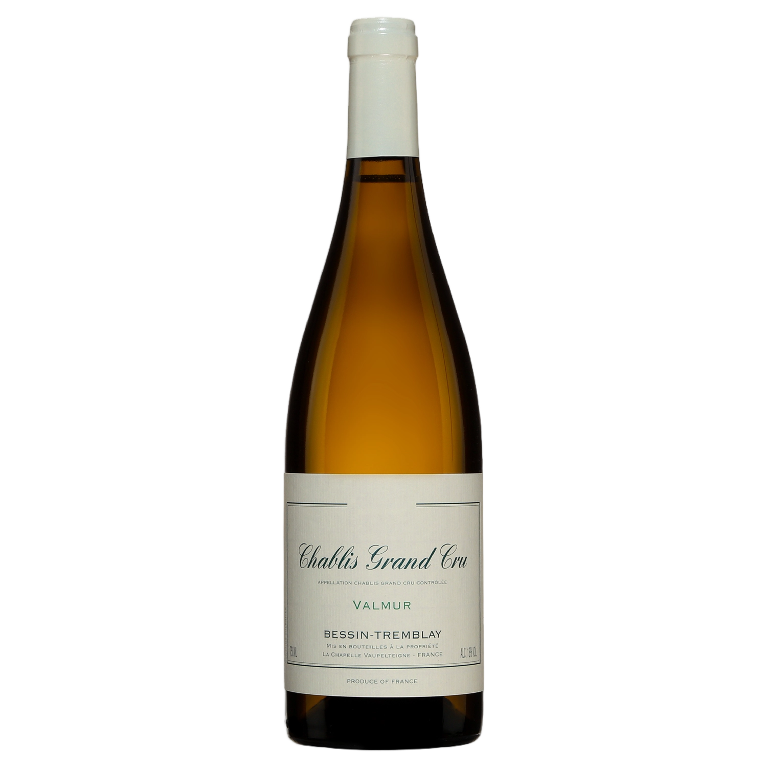 A bottle of 2023 Bessin Tremblay Chablis Grand Cru Valmur 750ml White Wine