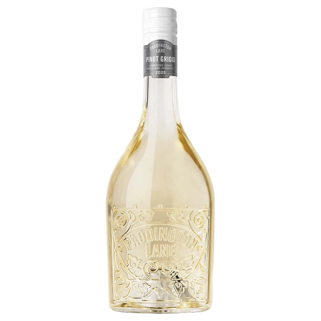 A bottle of Paddington Lane Limestone Coast Pinot Grigio 2025 750ml White Wine
