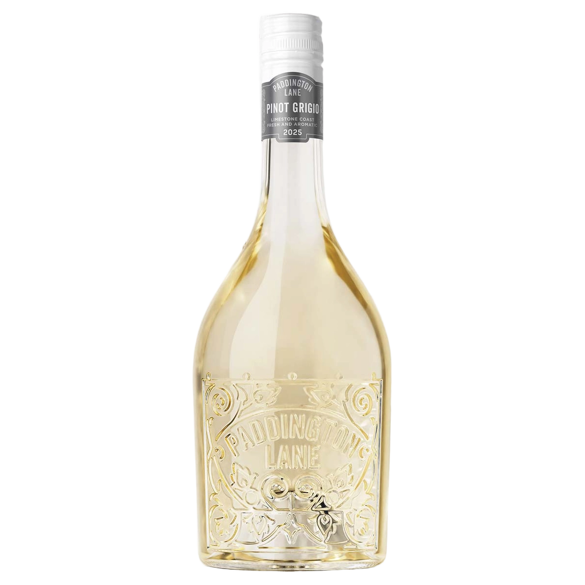 A bottle of Paddington Lane Limestone Coast Pinot Grigio 2025 750ml White Wine