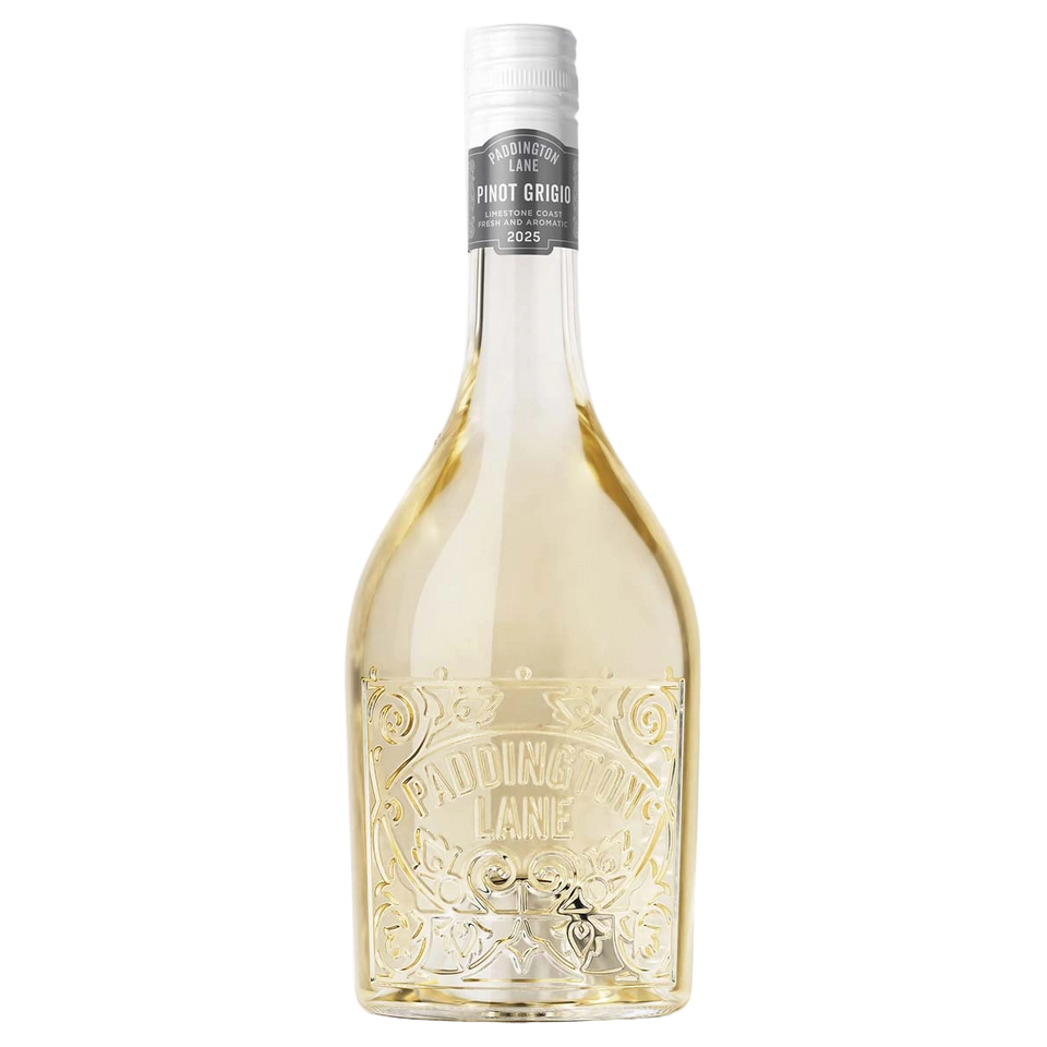 A bottle of Paddington Lane Limestone Coast Pinot Grigio 2025 750ml White Wine