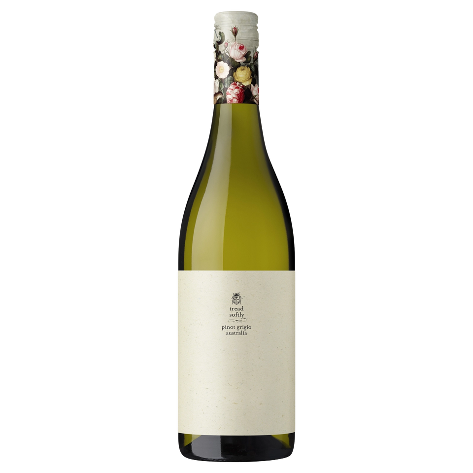 A bottle of 2024 Tread Softly South Australian Pinot Grigio 750ml White Wine