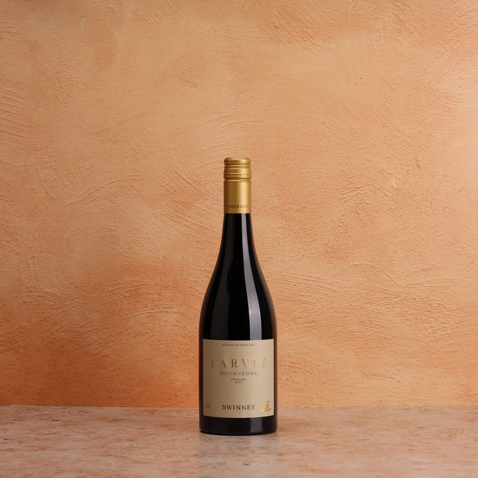 A bottle of Swinney Farvie Mourvedre 2024 750ml Red Wine