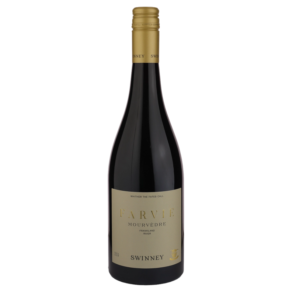 A bottle of Swinney Farvie Mourvedre 2024 750ml Red Wine