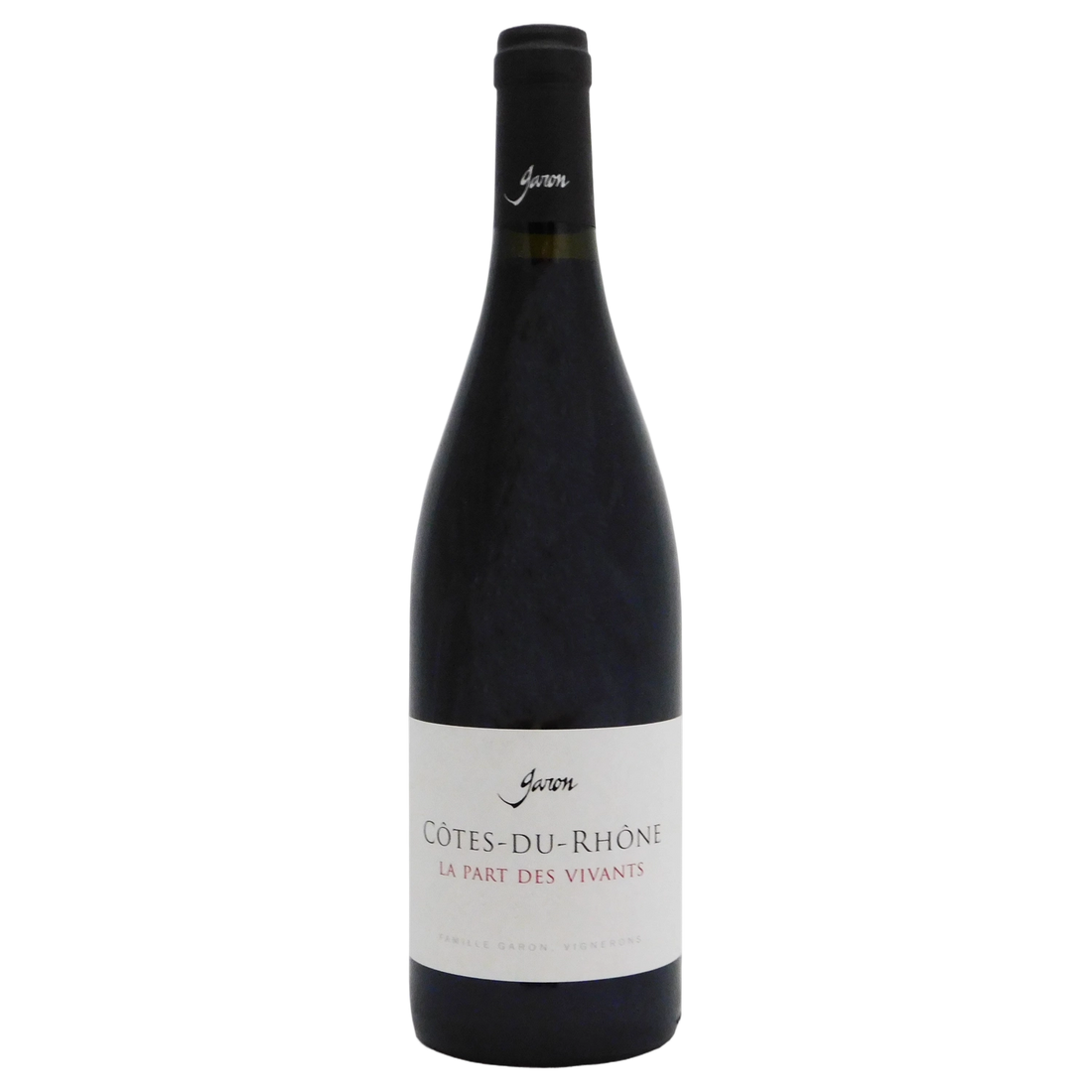 A bottle of Domaine Garon Cotes du Rhone ‘La Part des Vivants’ Red 2023 750ml Red Wine