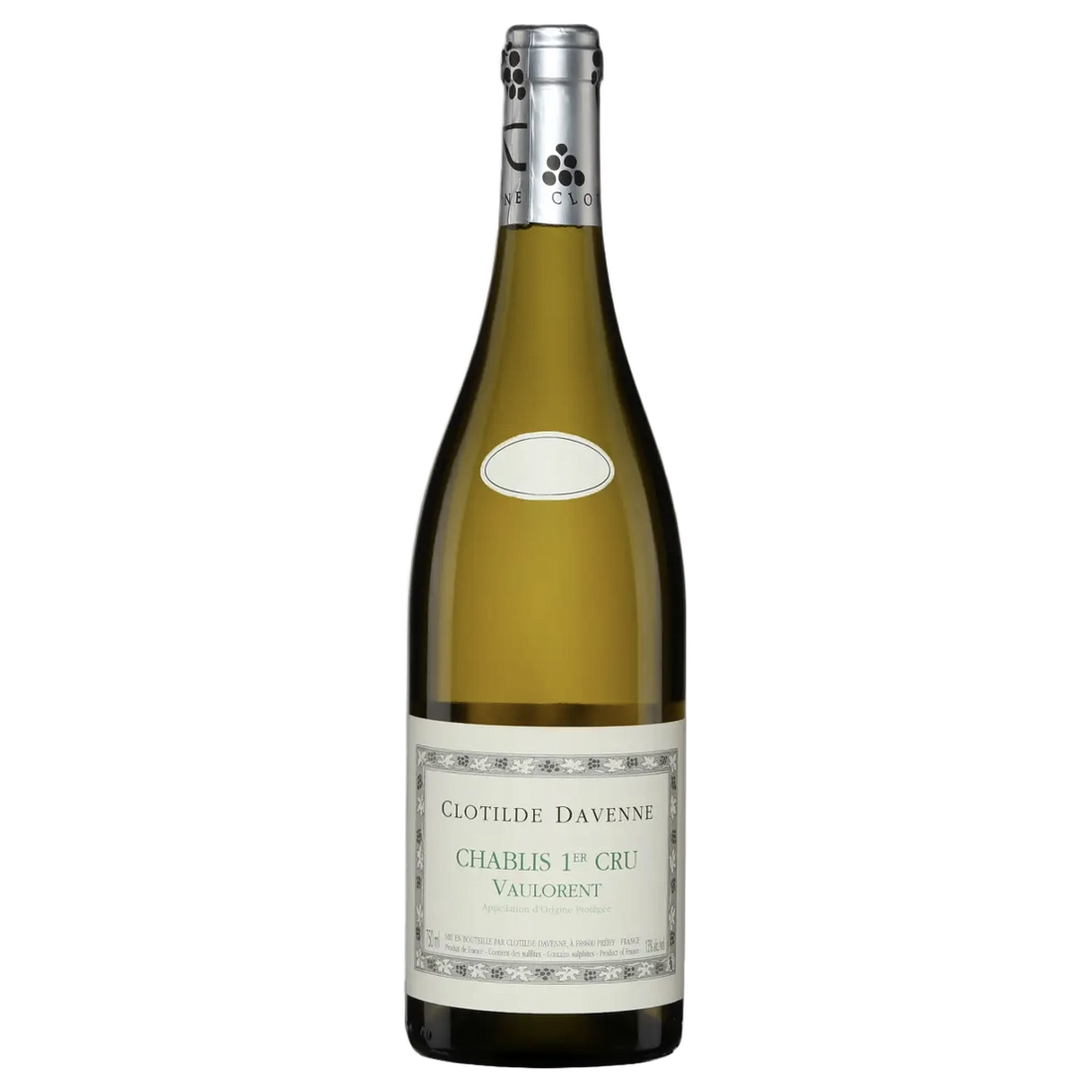 A bottle of 2023 Clotilde Davenne Chablis 1er Cru Vaucoupin white 750ml White Wine