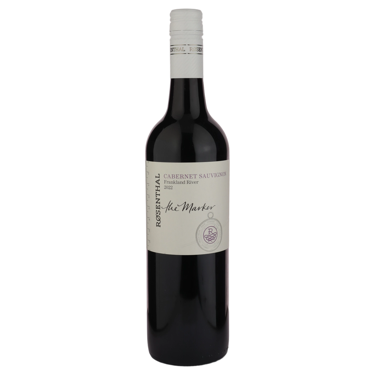 A bottle of Rosenthal the Marker Frankland River Cabernet Sauvignon 2022 (Best In Collective) 750ml Red Wine