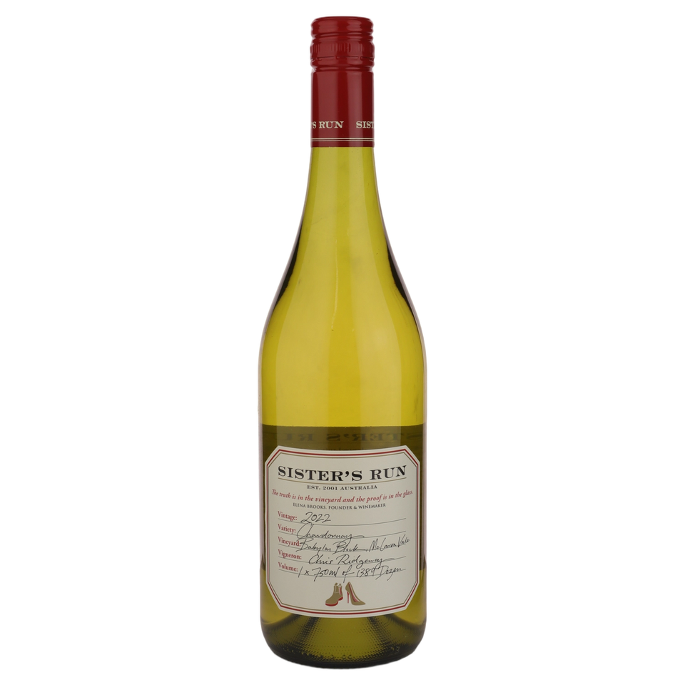 A bottle of 2022 Sister's Run Babylon Block Chardonnay 750ml White Wine