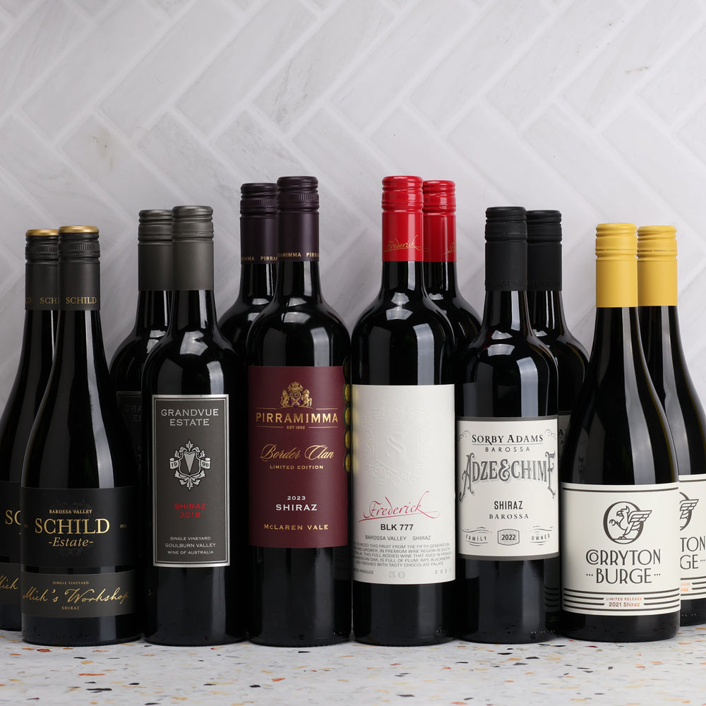 A collection of Superstar Shiraz Dozen from The Wine Collective