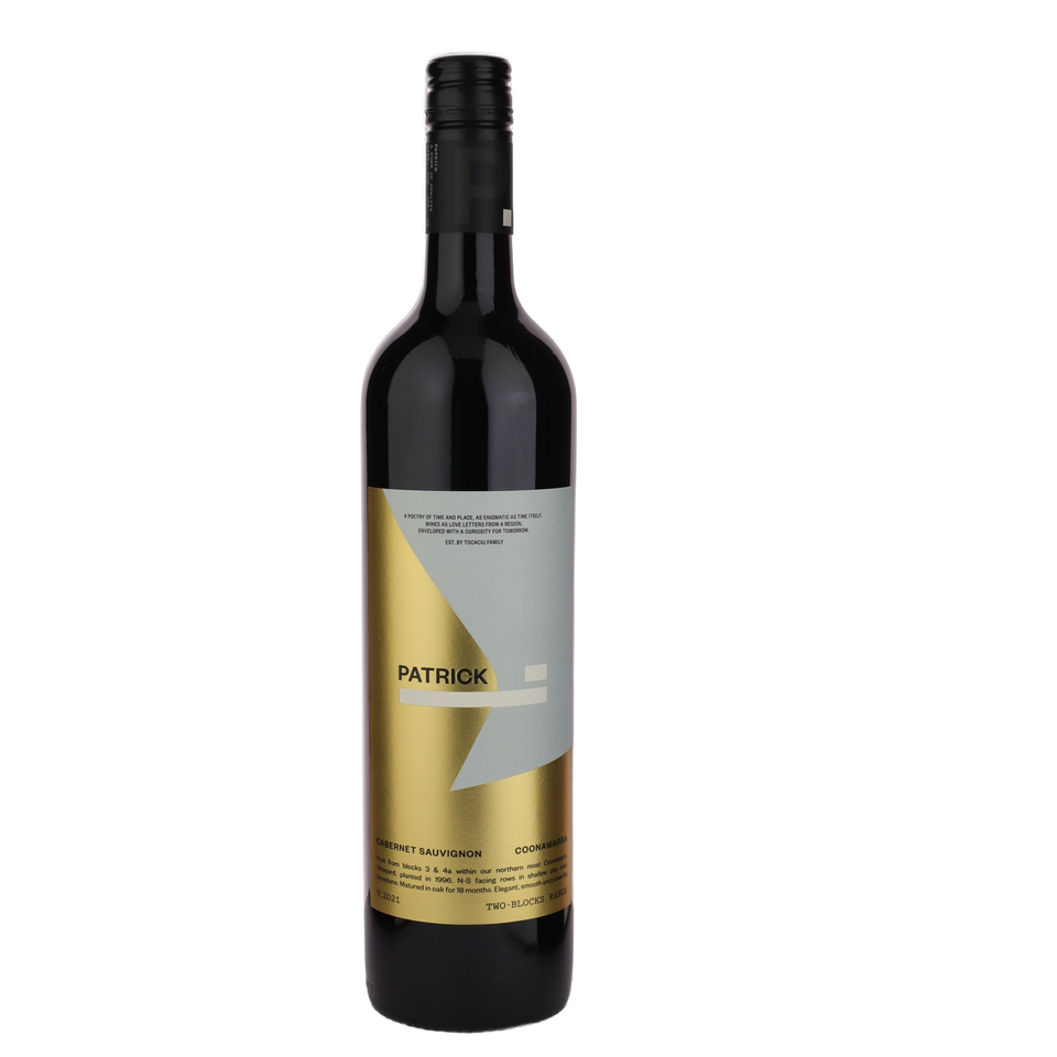 A bottle of Patrick of Coonawarra Two Blocks Cabernet Sauvignon 2021 750ml Red Wine
