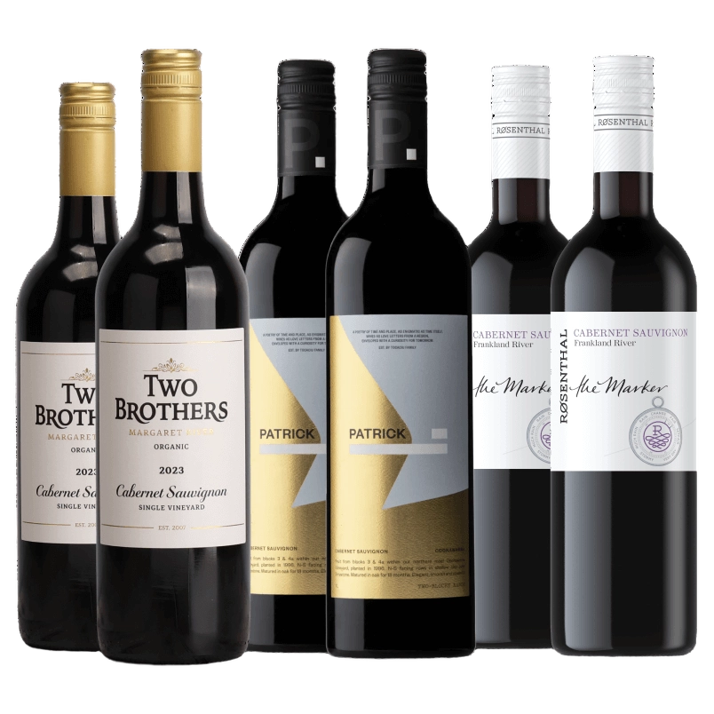 A collection of Best in Collective Finalist Cabernet 2026 6 pack (Valued at $254) from The Wine Collective