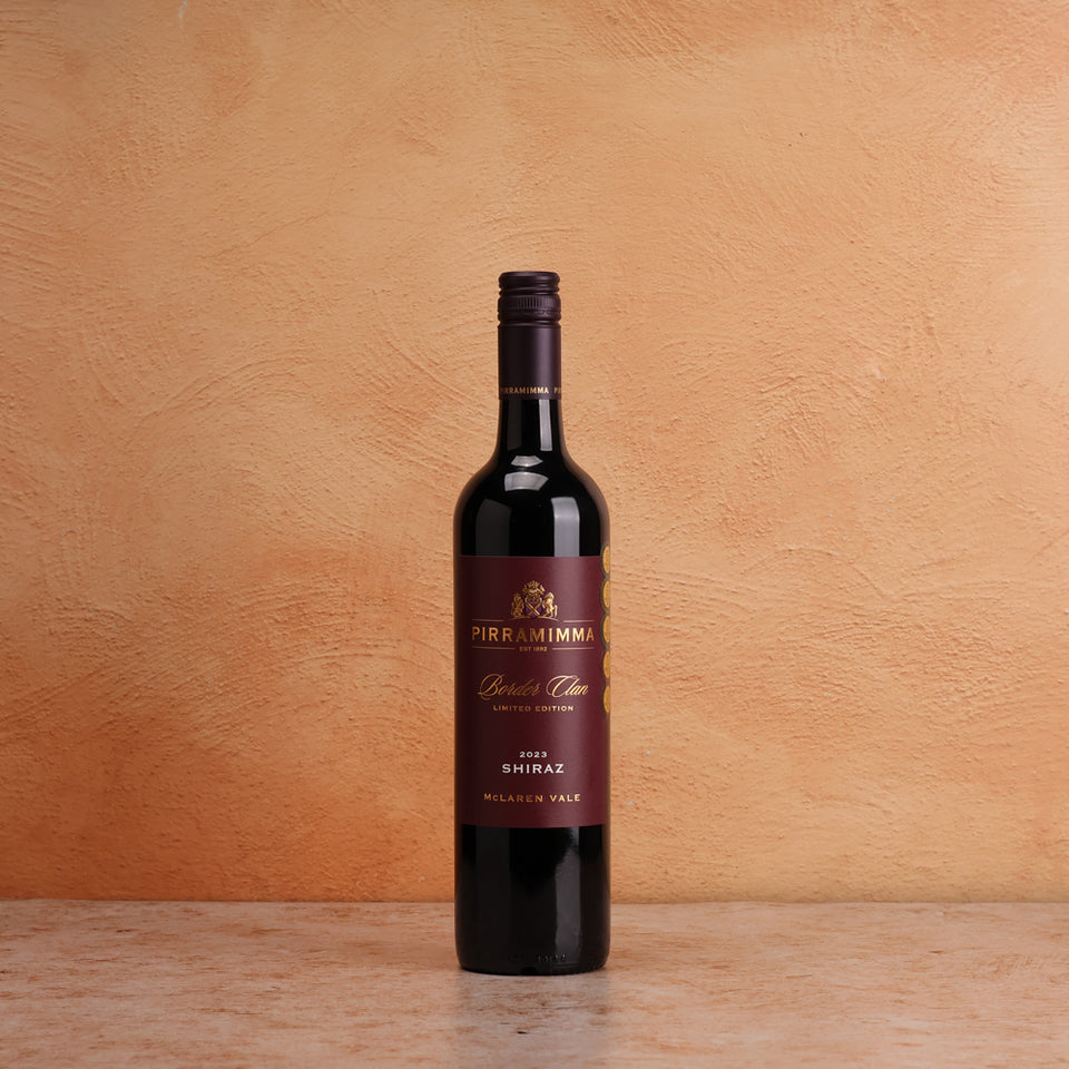 A bottle of Pirramimma 'Border Clan' McLaren Vale  Shiraz 2023 750ml Red Wine
