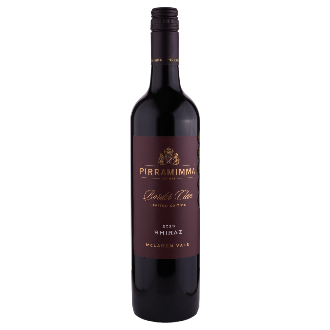 A bottle of Pirramimma 'Border Clan' McLaren Vale  Shiraz 2023 750ml Red Wine