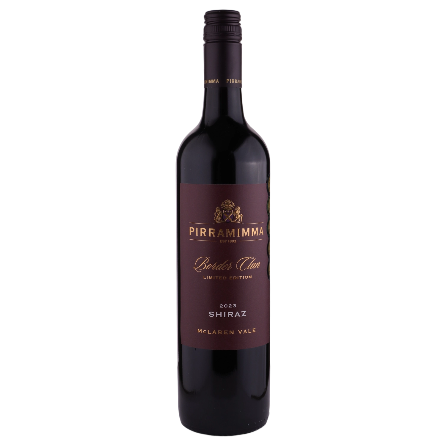 A bottle of Pirramimma 'Border Clan' McLaren Vale  Shiraz 2023 750ml Red Wine