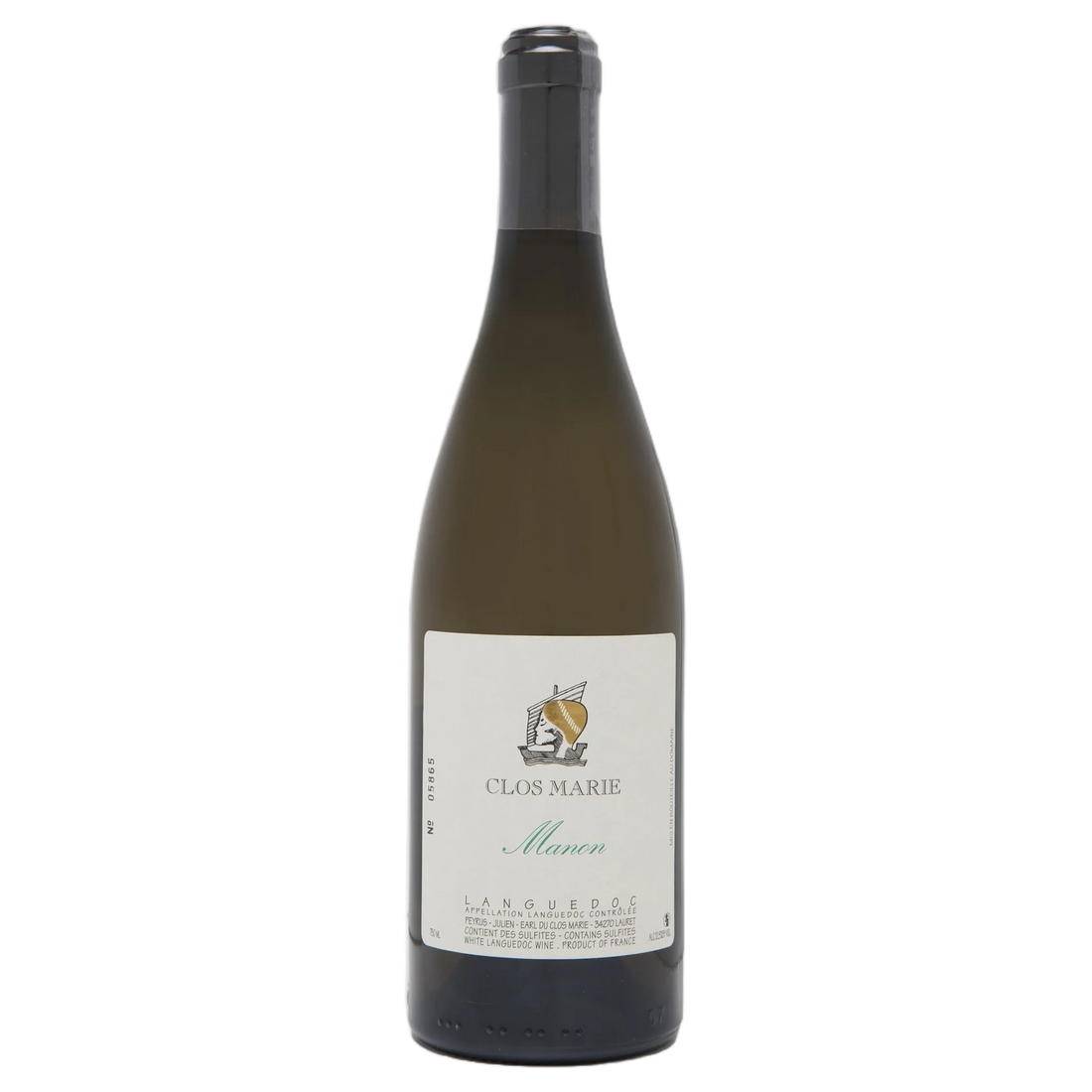 A bottle of 2023 Clos Marie Languedoc 'Manon' White 750ml White Wine