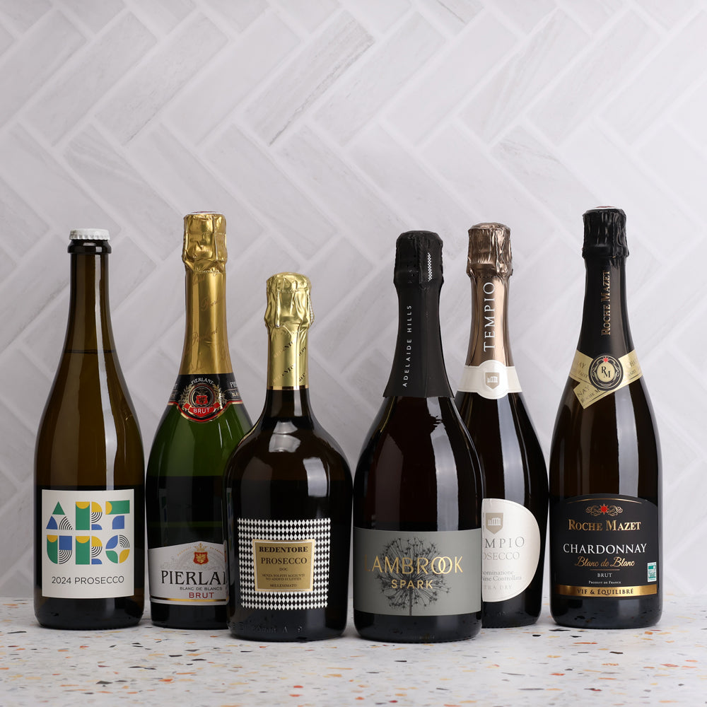 A collection of Super Sparkling 6pack from The Wine Collective
