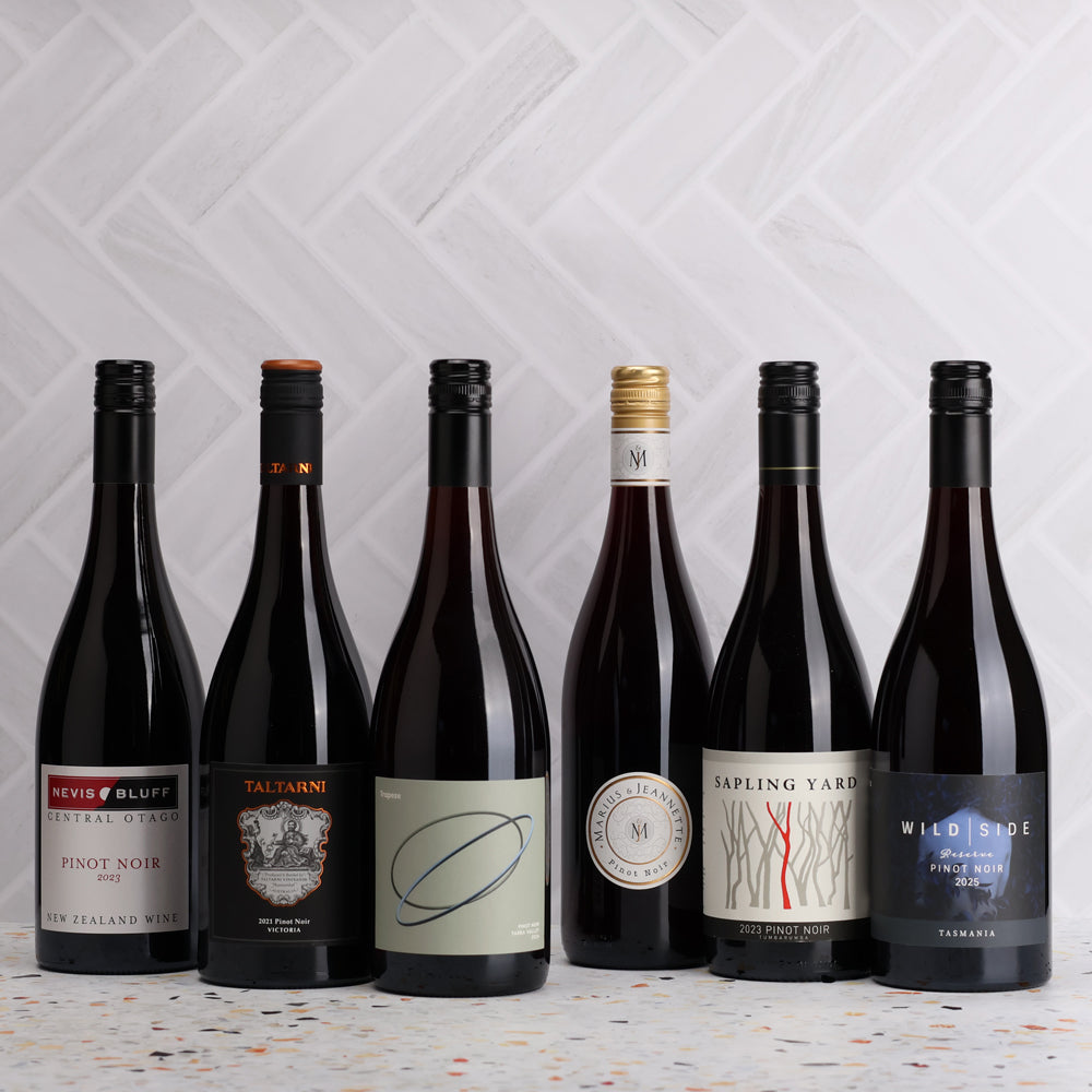 A collection of Perfect Pinot Pairing 6pack from The Wine Collective