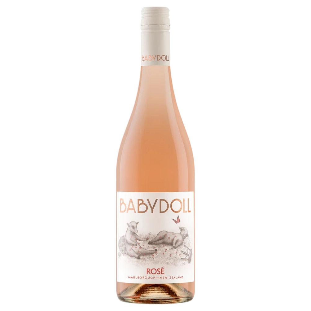A bottle of 2024 Babydoll Rosé 750ml Rose Wine