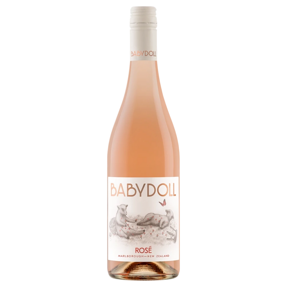 A bottle of 2024 Babydoll Rosé 750ml Rose Wine