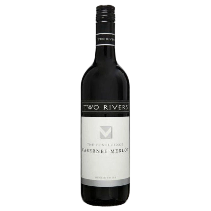 A bottle of 2023 Two Rivers Confluence Cabernet Merlot 750ml Red Wine