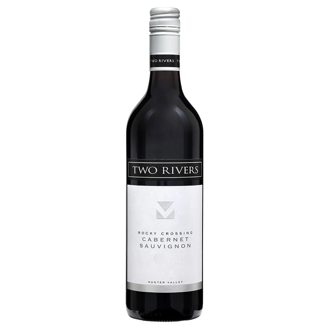 A bottle of 2024 Two Rivers Rocky Crossing Cabernet Sauvignon 750ml Red Wine