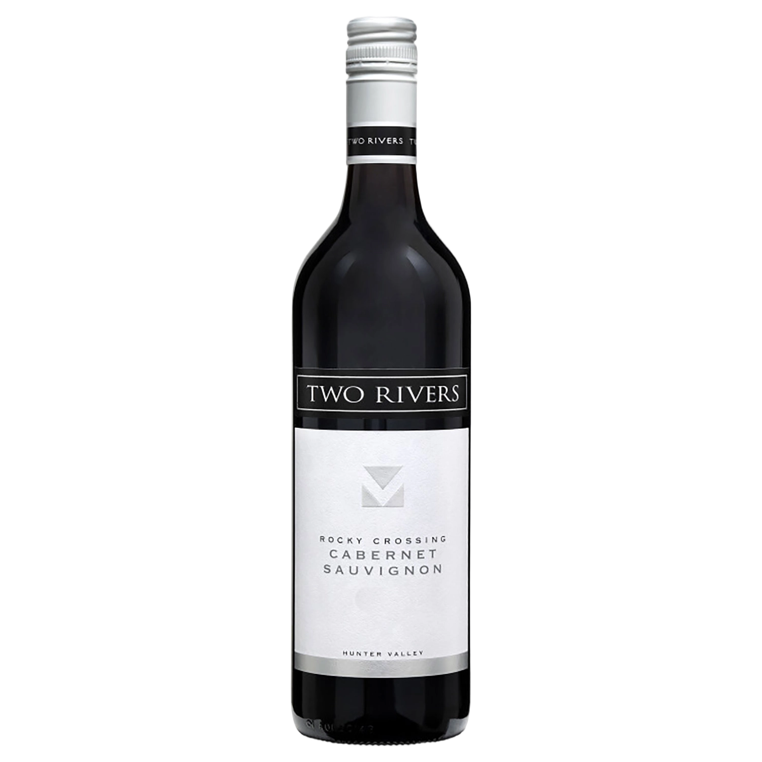 A bottle of 2024 Two Rivers Rocky Crossing Cabernet Sauvignon 750ml Red Wine
