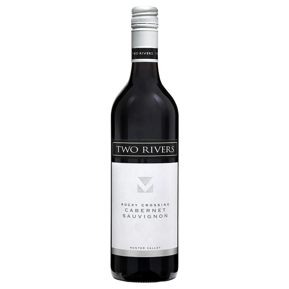 A bottle of 2024 Two Rivers Rocky Crossing Cabernet Sauvignon 750ml Red Wine