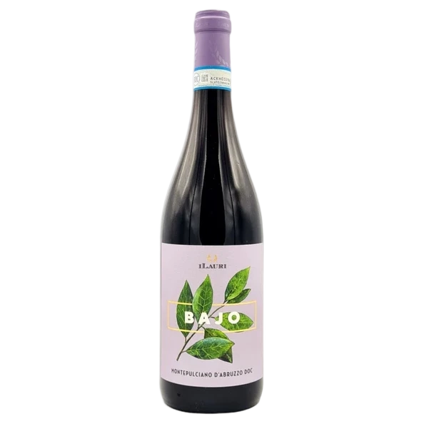 A bottle of 2023 i Lauri BAJO Montepulciano d'Abruzzo DOC 750ml Red Wine