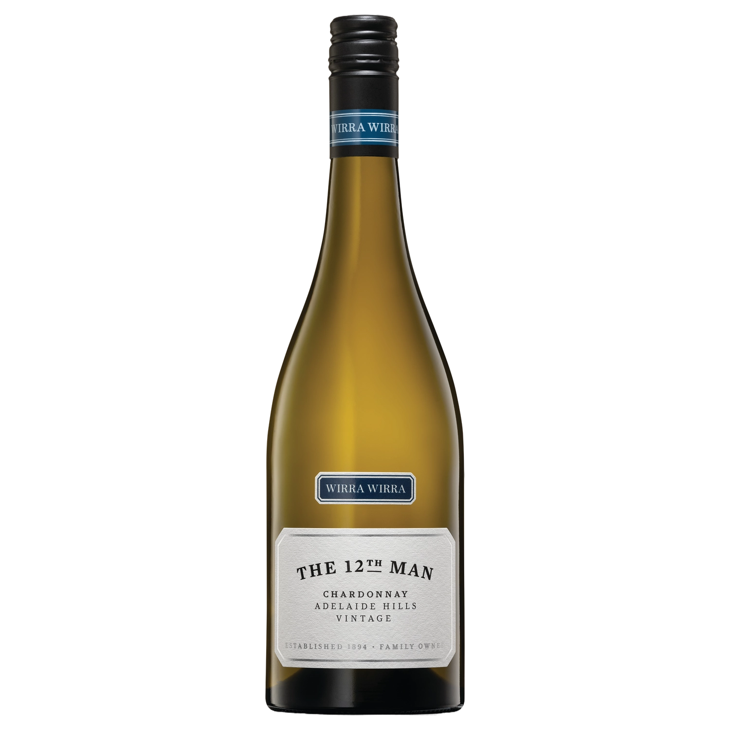 A bottle of 2025 Wirra Wirra The 12th Man Chardonnay 750ml White Wine