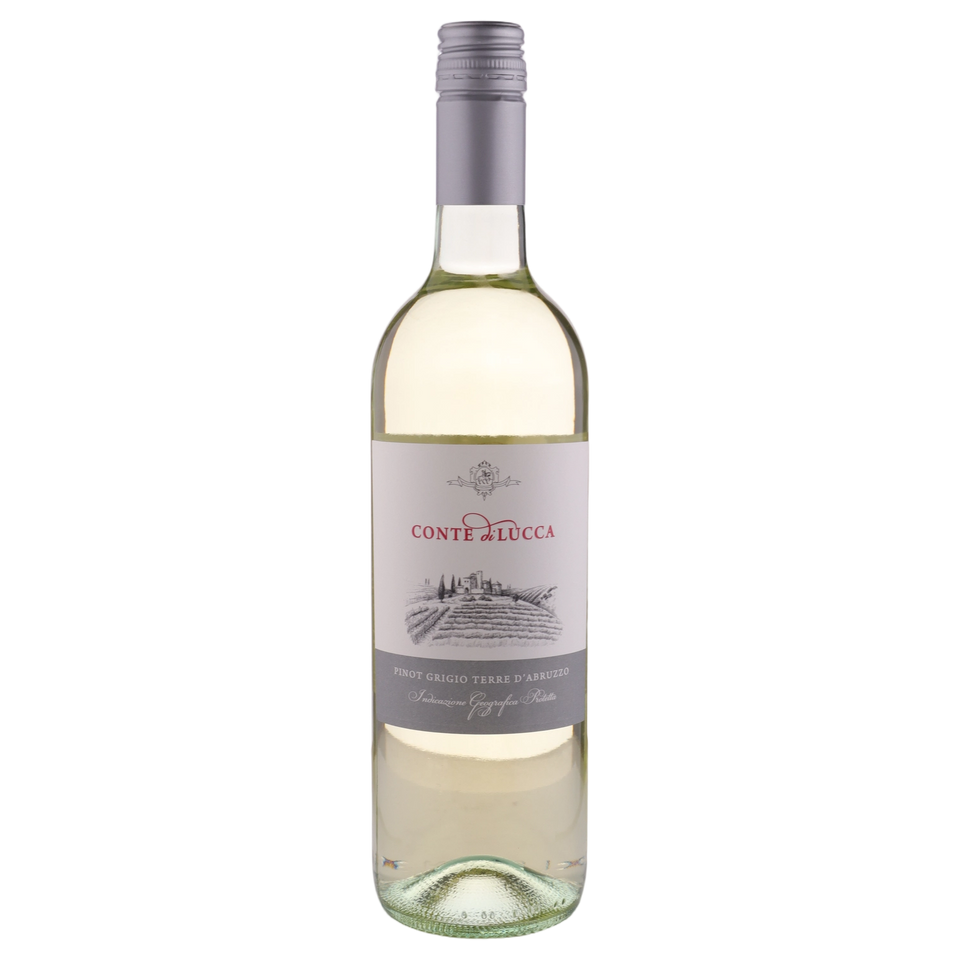 A bottle of 2024 Conte Di Lucca Pinot Grigio IGP 750ml White Wine