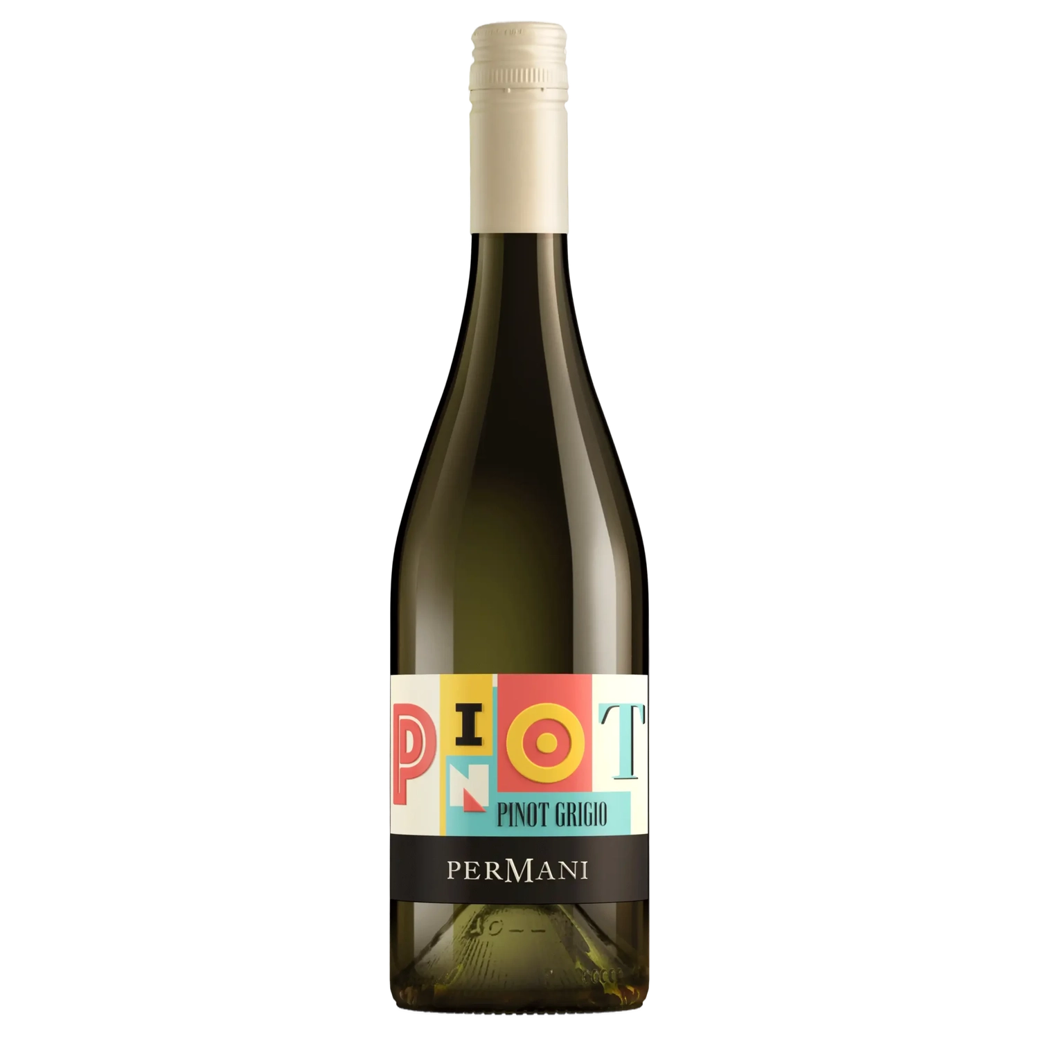 A bottle of 2024 Permani Pinot Grigio DOC 750ml White Wine