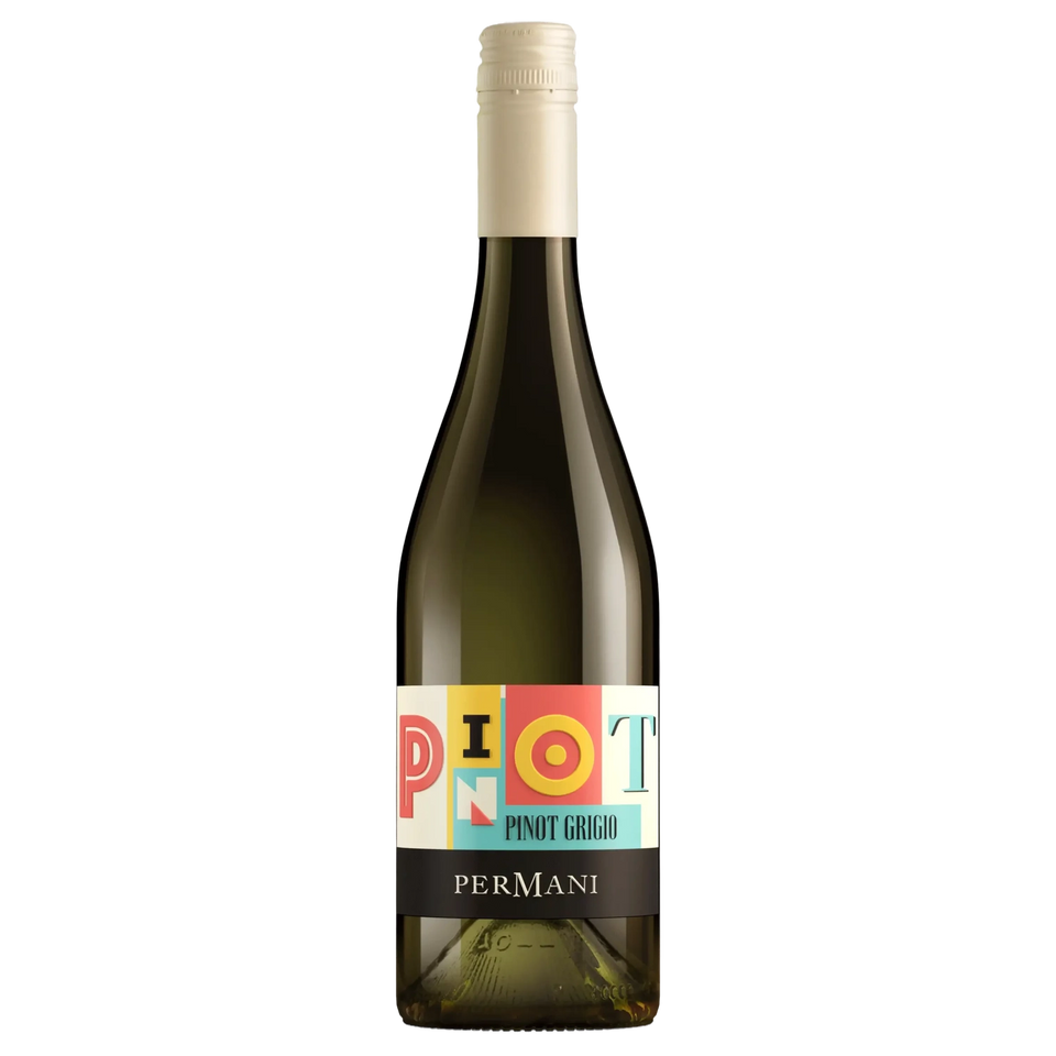A bottle of 2024 Permani Pinot Grigio DOC 750ml White Wine
