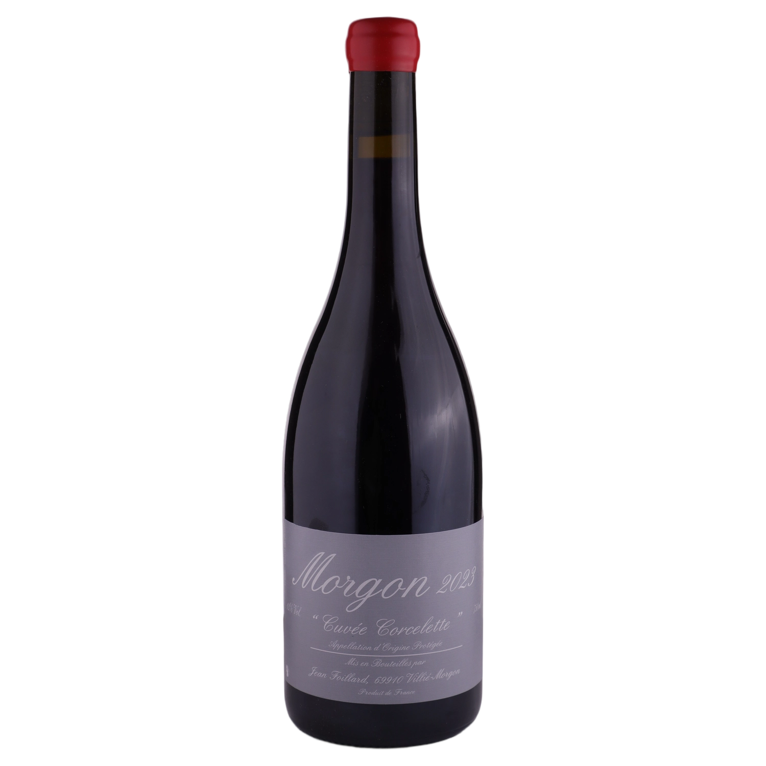 A bottle of 2023 Jean Foillard Morgon Corcelette 750ml Red Wine