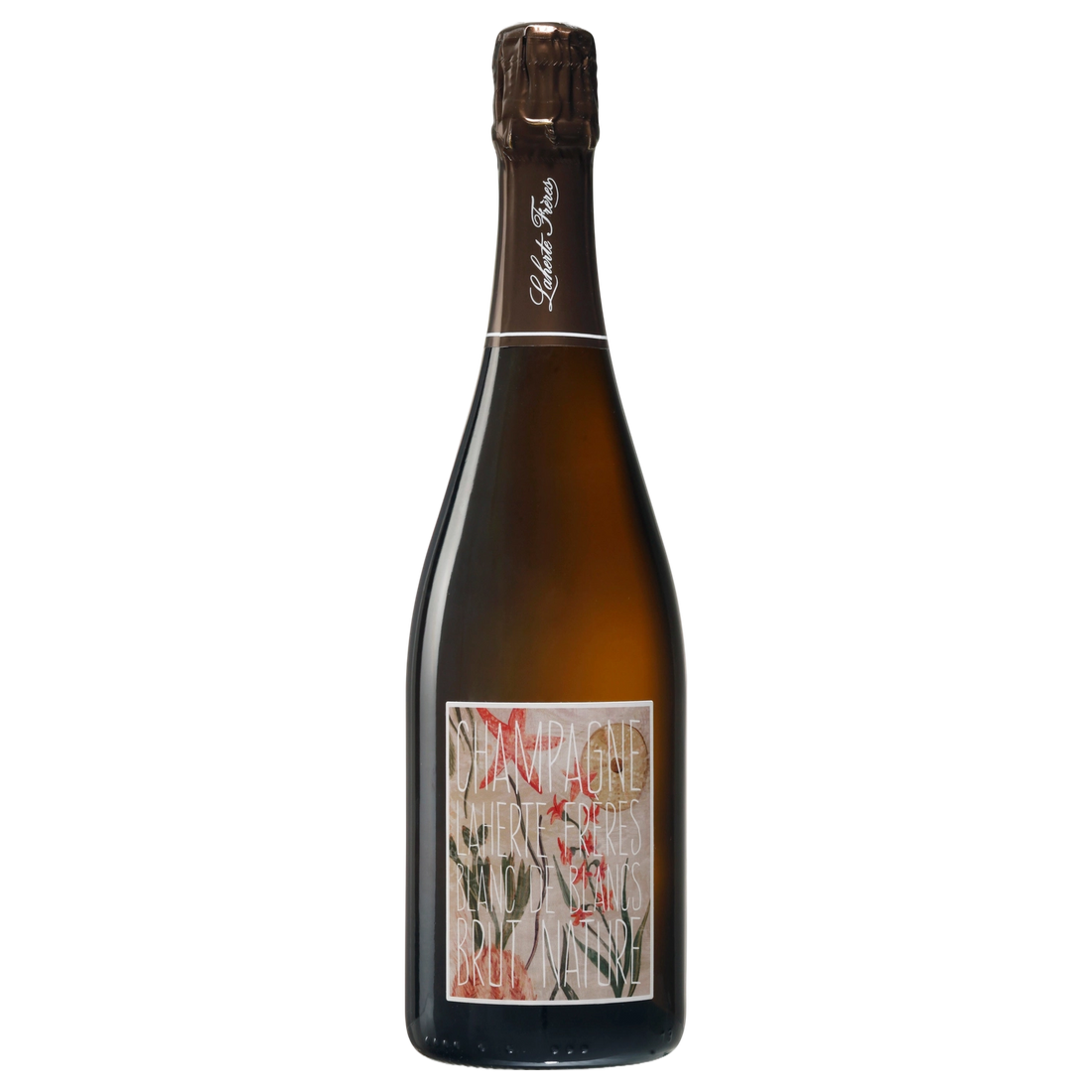 A bottle of NV Champagne Laherte Frères Blanc de Blancs Brut Nature (Base 22 Disg. Aug 2025) 750ml Sparkling Wine