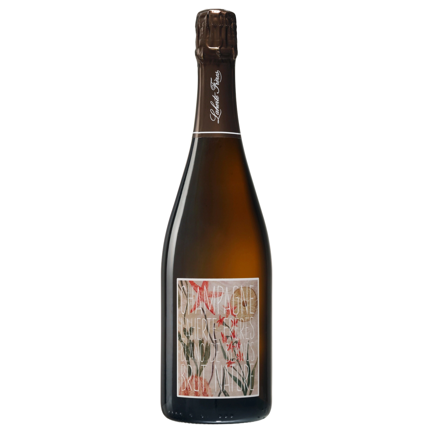 A bottle of NV Champagne Laherte Frères Blanc de Blancs Brut Nature (Base 22 Disg. Aug 2025) 750ml Sparkling Wine