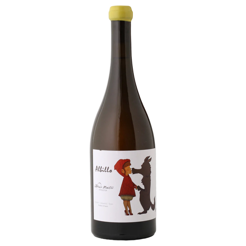 A bottle of 2023 Alfredo Maestro Tejero Lovamor Albillo 750ml White Wine