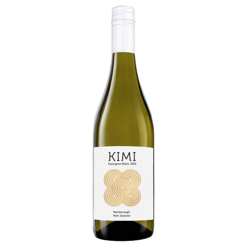 A bottle of 2025 Kimi Sauvignon Blanc 750ml White Wine