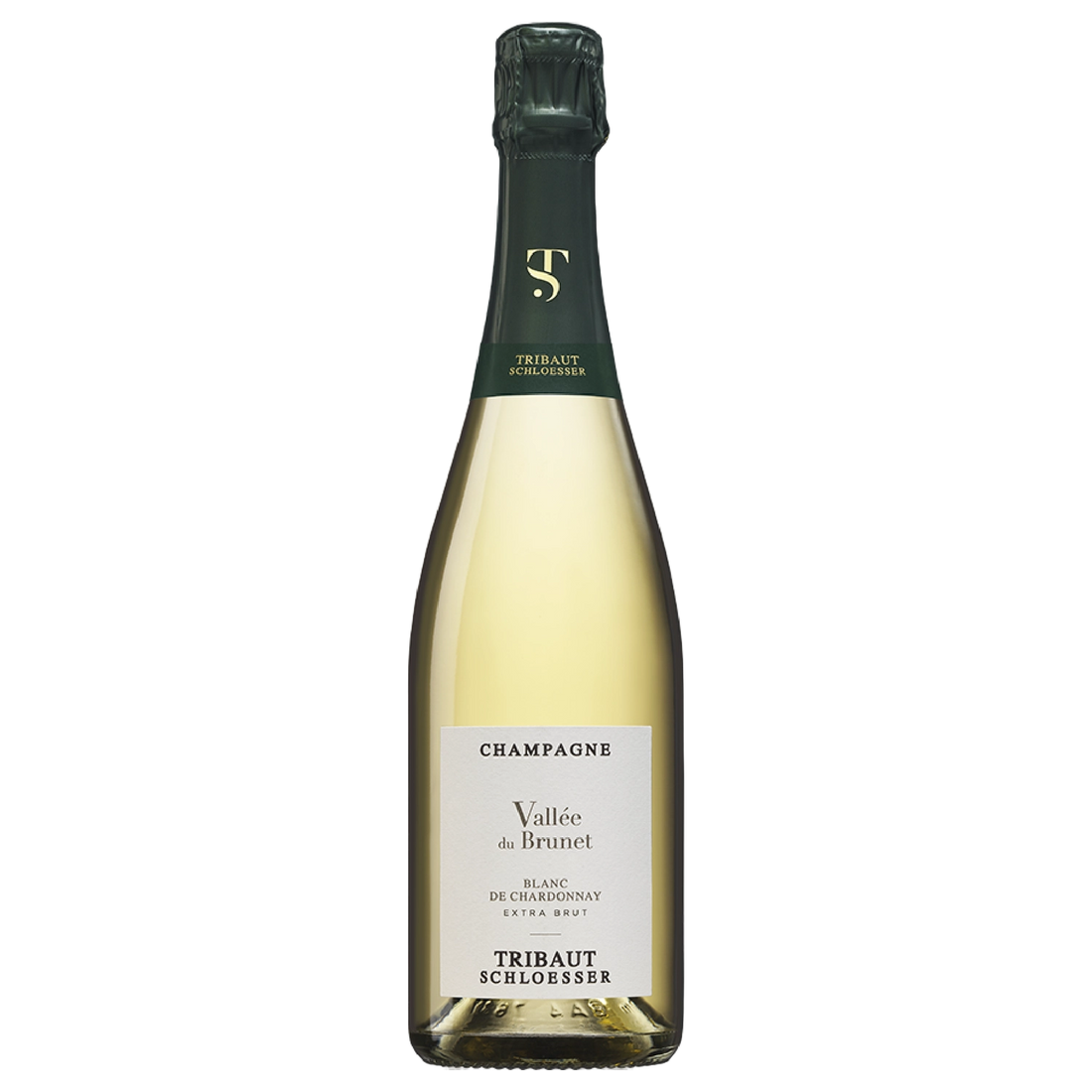 A bottle of NV Tribaut Schloesser Champagne Vallee Du Brunet Blanc De Chardonnay Extra Brut 750ml White Wine