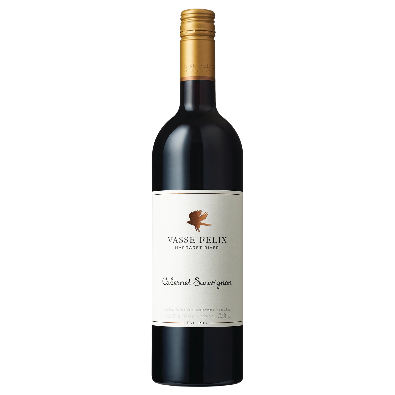 A bottle of Vasse Felix Cabernet Sauvignon 2023 750ml Red Wine