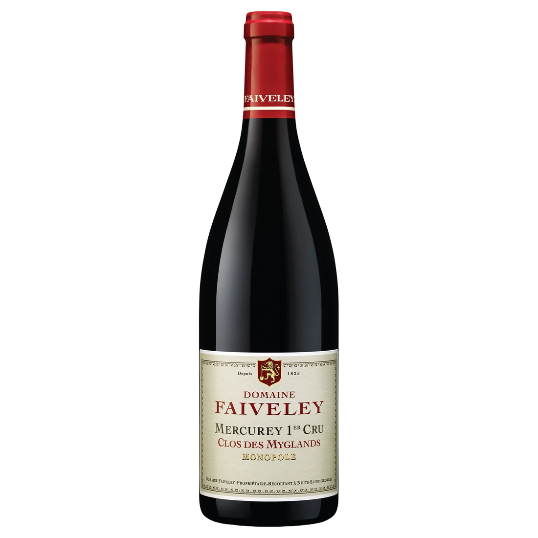 A bottle of Domaine Faiveley Mercurey 1er Cru 'Clos des Myglands' Monopole 2023 750ml Red Wine