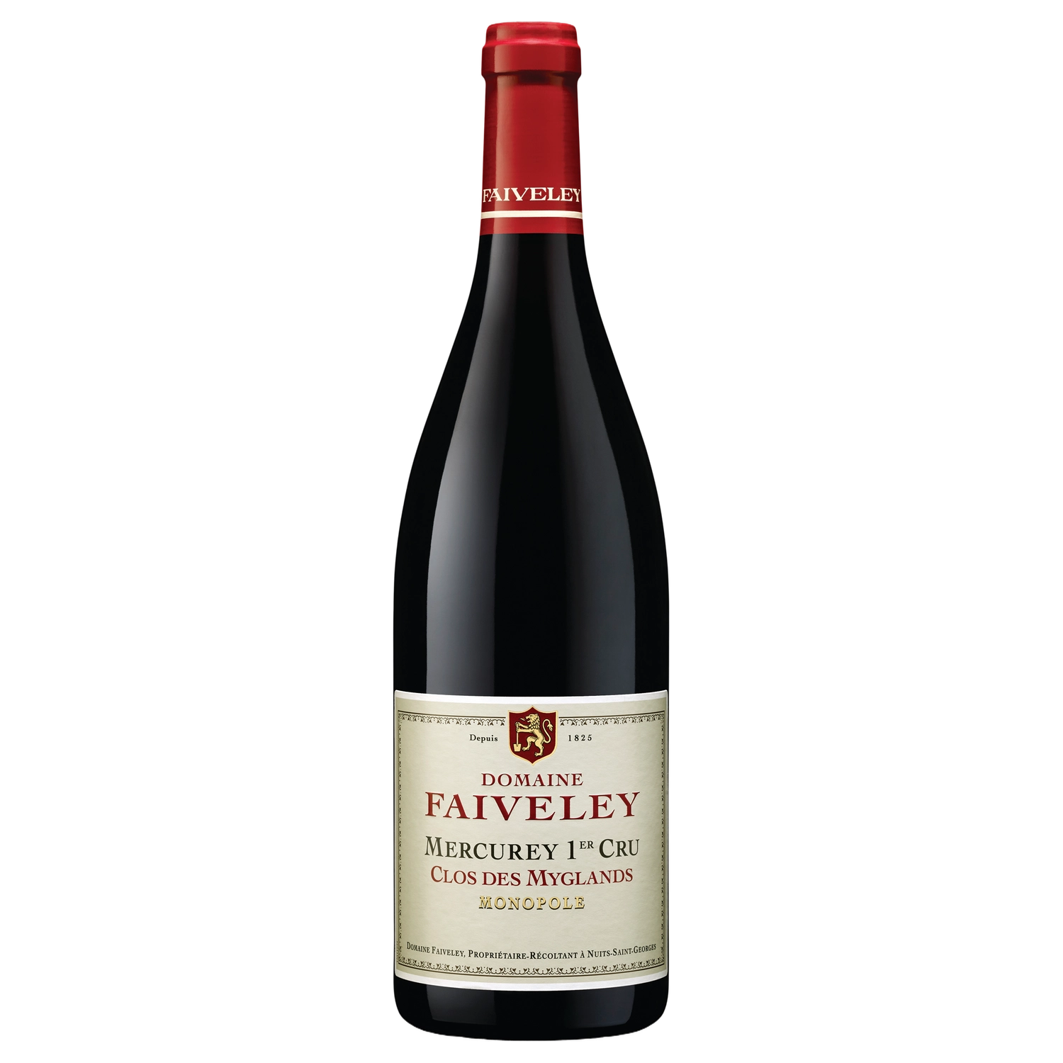 A bottle of Domaine Faiveley Mercurey 1er Cru 'Clos des Myglands' Monopole 2023 750ml Red Wine