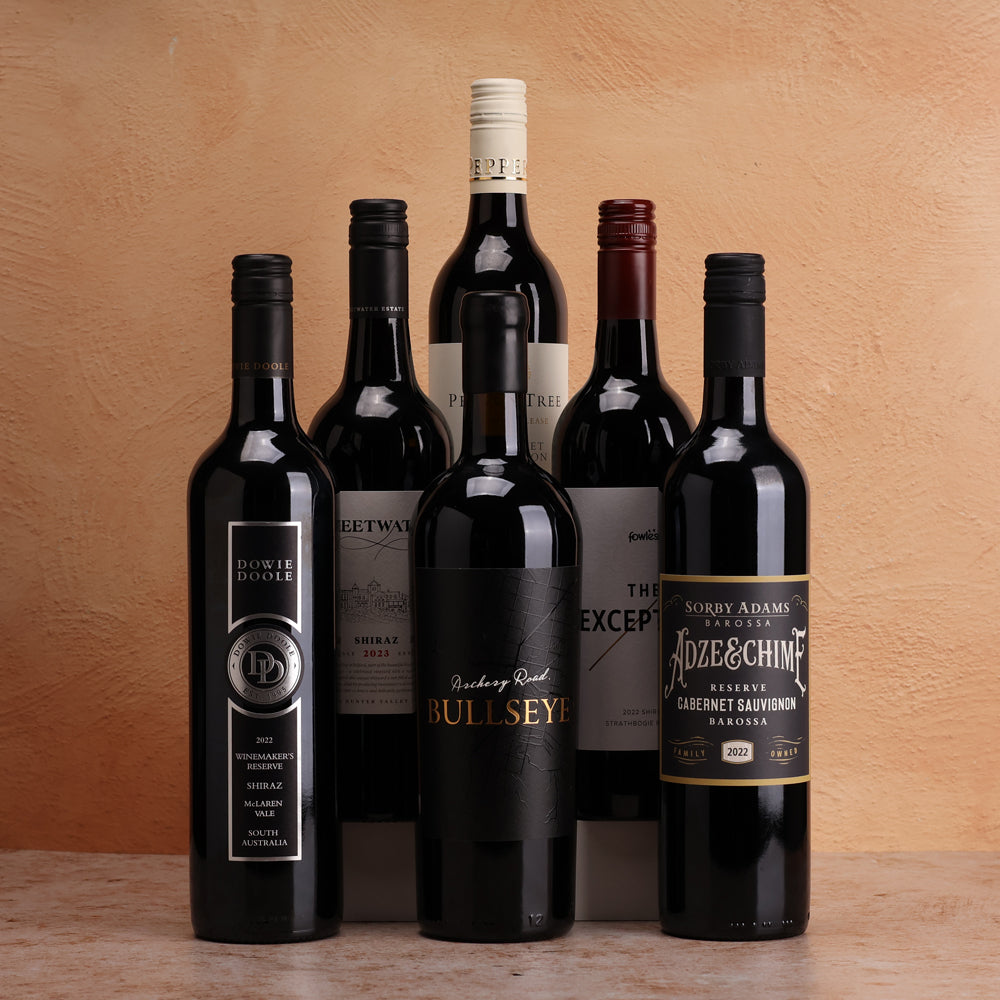 A collection of Elite Red 6/Pack Valued at $505 from The Wine Collective