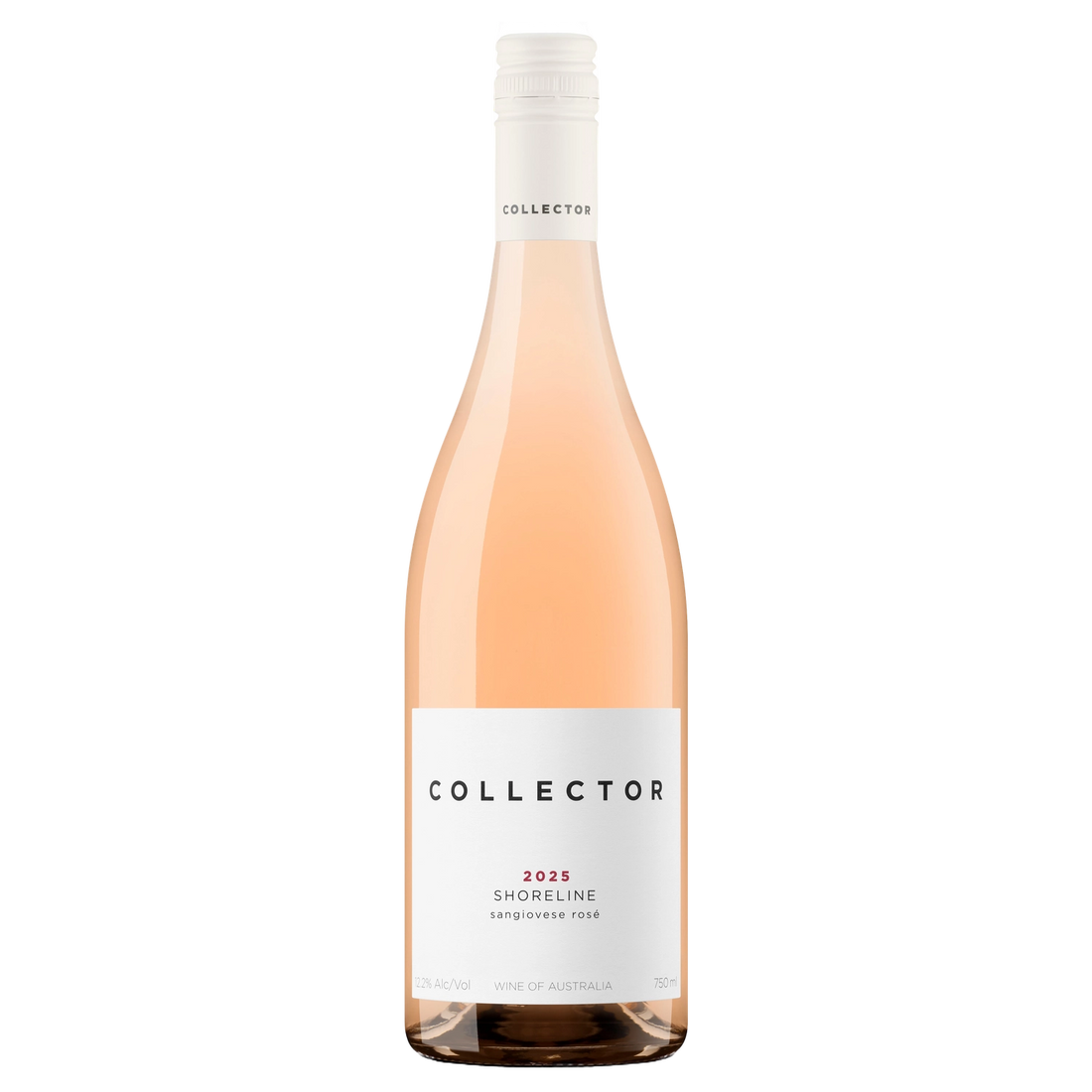 A bottle of Collector Shoreline Sangiovese Rosé 2025 750ml Red Wine