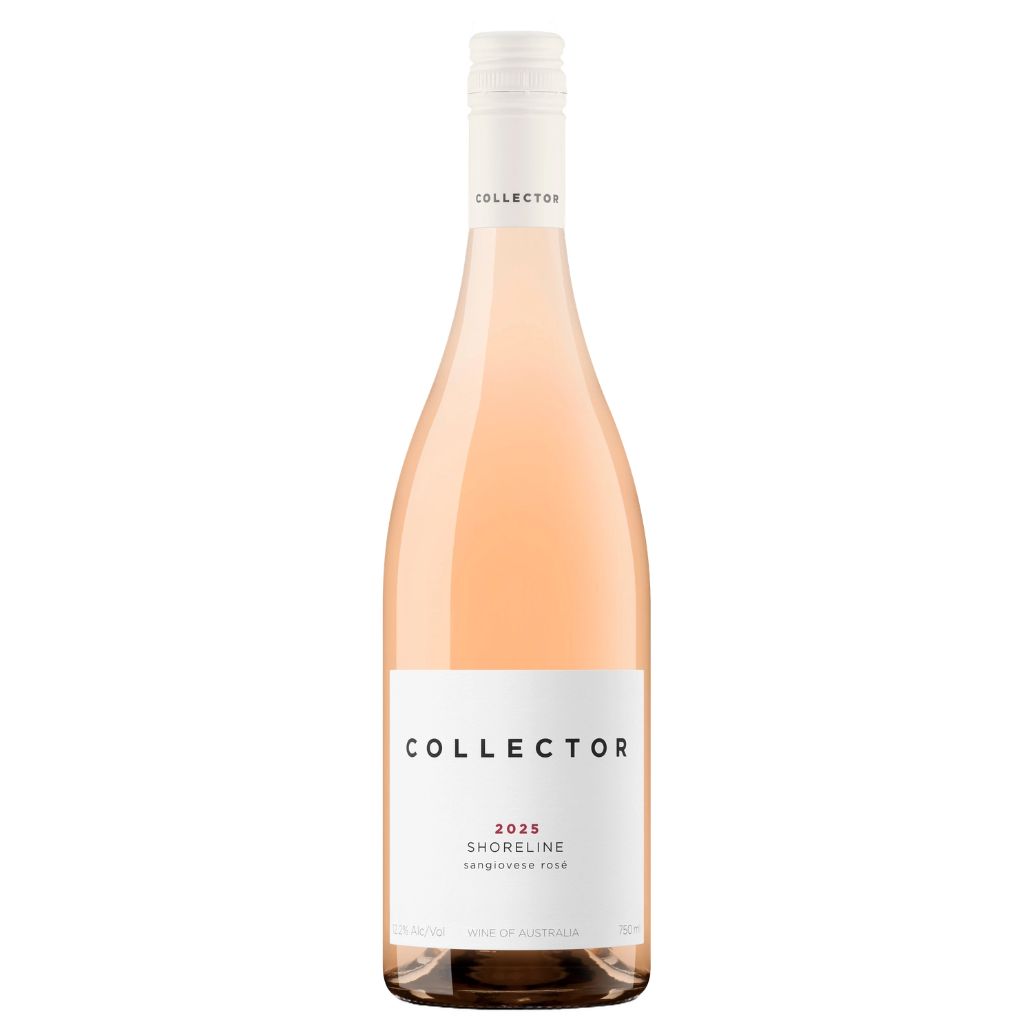 A bottle of Collector Shoreline Sangiovese Rosé 2025 750ml Red Wine