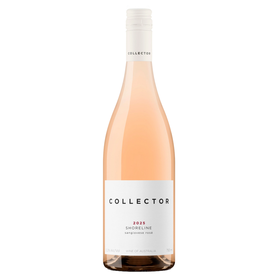 A bottle of Collector Shoreline Sangiovese Rosé 2025 750ml Red Wine