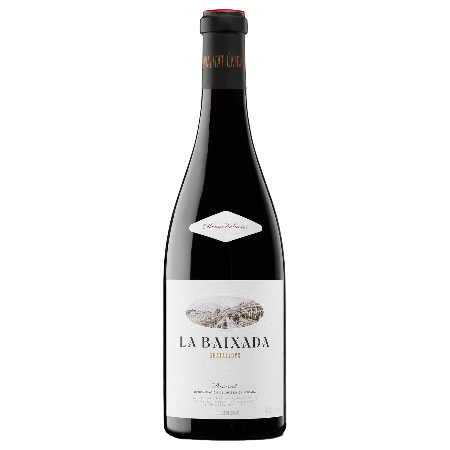A bottle of A. Palacios La Baixada 2019 750ml Red Wine