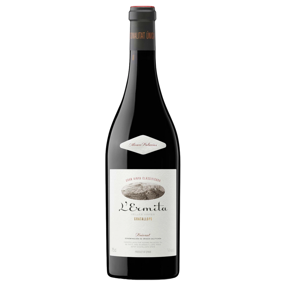 A bottle of A. Palacios L'Ermita 2021 750ml Red Wine