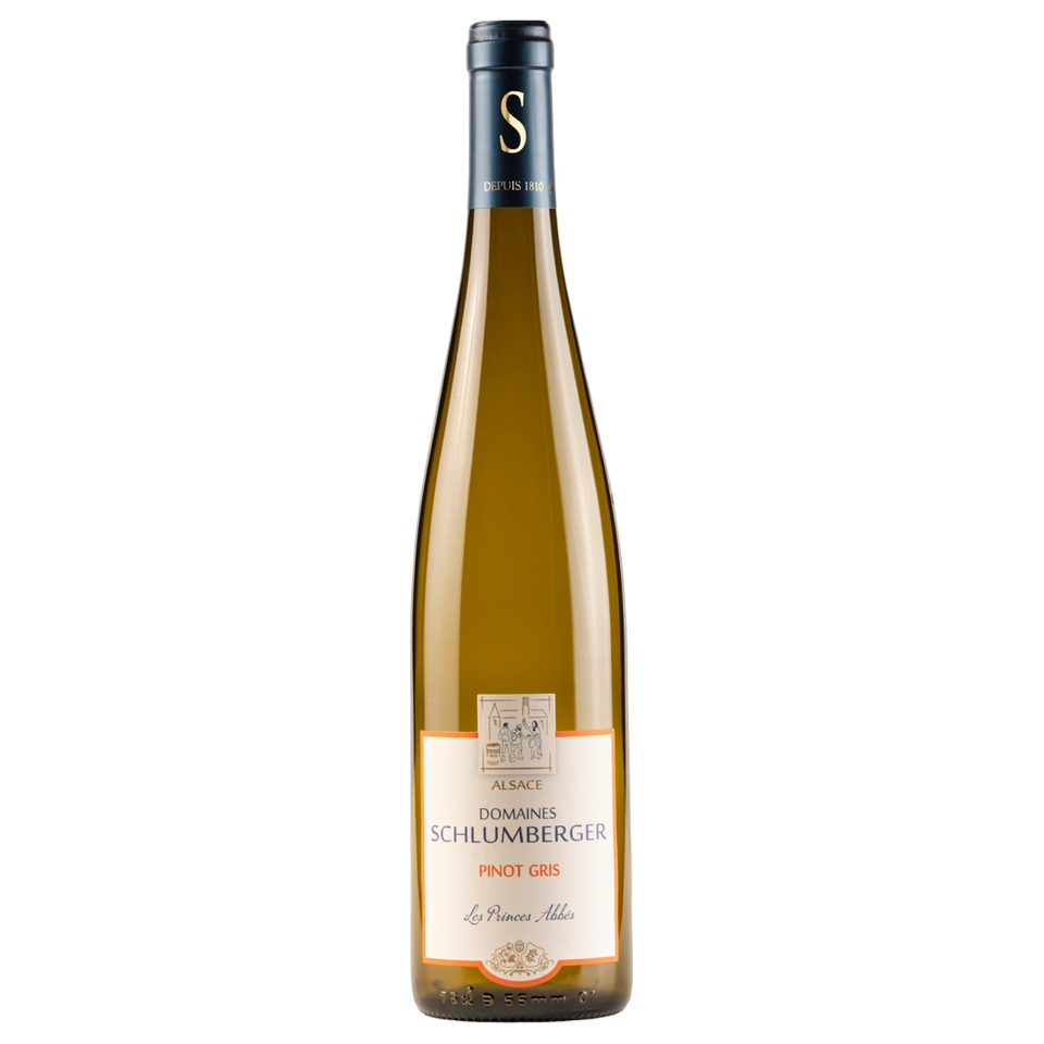 A bottle of Domaine Schlumberger Pinot Gris Les Princes Abbes 2024 750ml White Wine