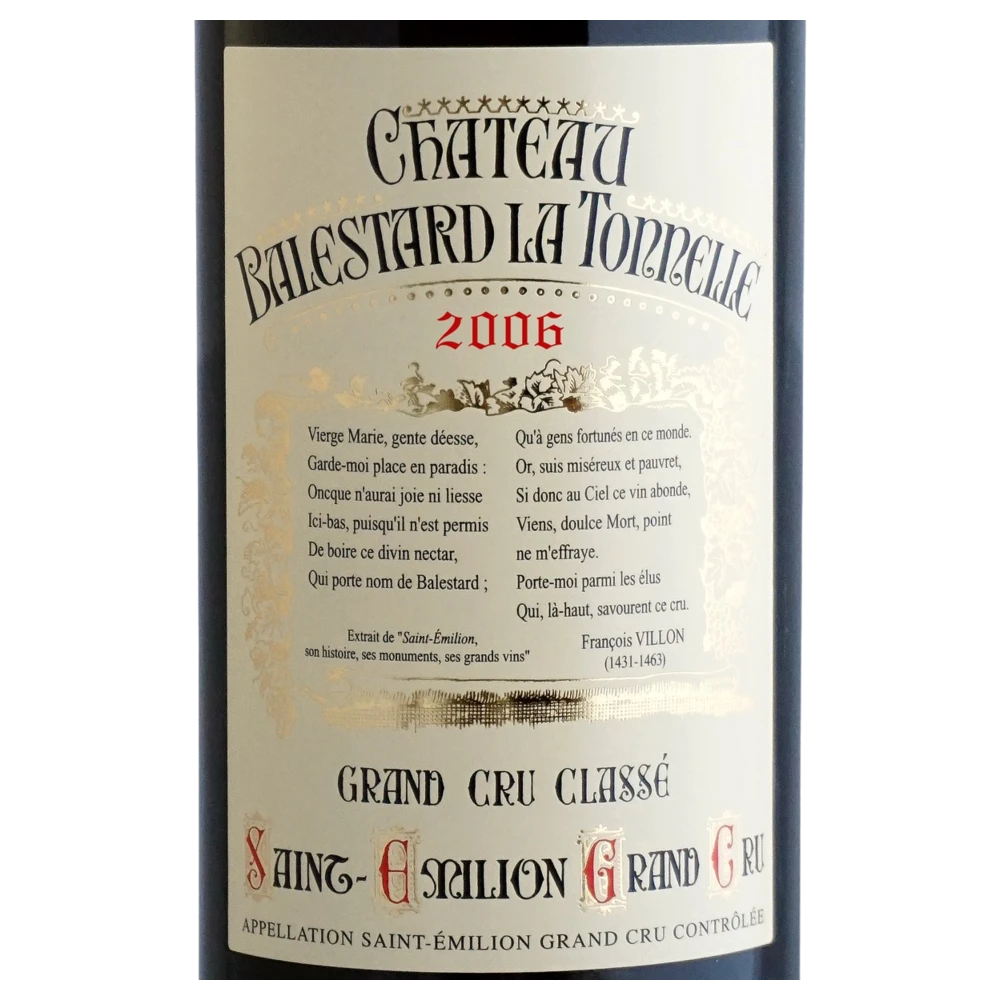 A bottle of Chateau Balestard La Tonnelle 2006 750ml Red Wine