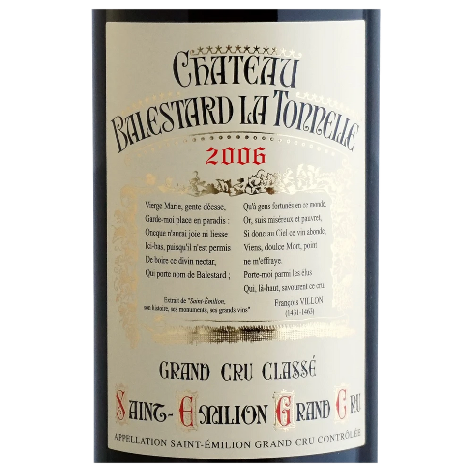 A bottle of Chateau Balestard La Tonnelle 2006 750ml Red Wine