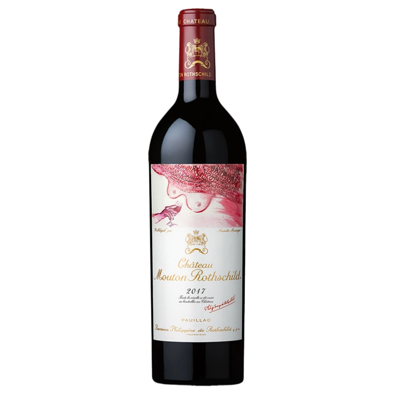A bottle of Chateau Mouton Rothschild 2017 750ml Red Wine